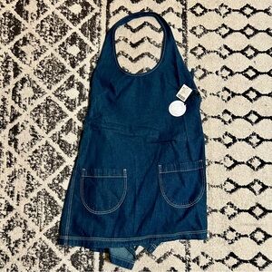 Urban Outfitters Denim Wrap Mini Dress | Medium